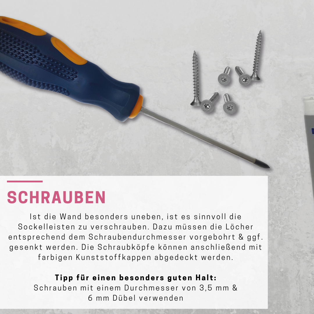 Montage_Sockelleisten_Schrauben