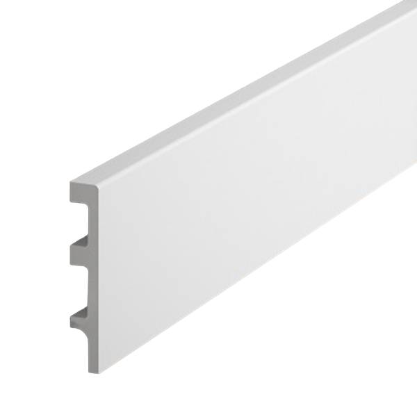 PROVISTON | Sockelleiste "NE014" | 14 x 80 x 2000 mm | Weiß | Fußleiste | Kabelkanal | Hochwertig PROVISTON | Sockelleiste "NE014" | 14 x 80 x 2000 mm | Weiß | Fußleiste | Kabelkanal | Hochwertig