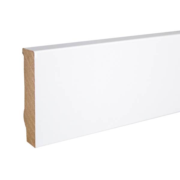 Südbrock | Klassische Sockelleiste 721.167 | 16 x 70 x 2500 mm | MDF-Kern Foliert | Weiß Südbrock | Klassische Sockelleiste 721.167 | 16 x 70 x 2500 mm | MDF-Kern Foliert | Weiß