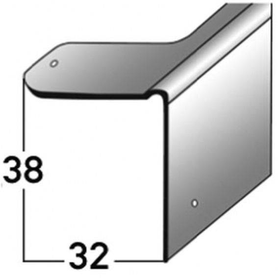 Auer | Treppenkanten- & Winkelprofile | Höhe 38 mm | Breite 32 mm | Reparaturwinkel für Holztreppen Auer | Treppenkanten- & Winkelprofile | Höhe 38 mm | Breite 32 mm | Reparaturwinkel für Holztreppen