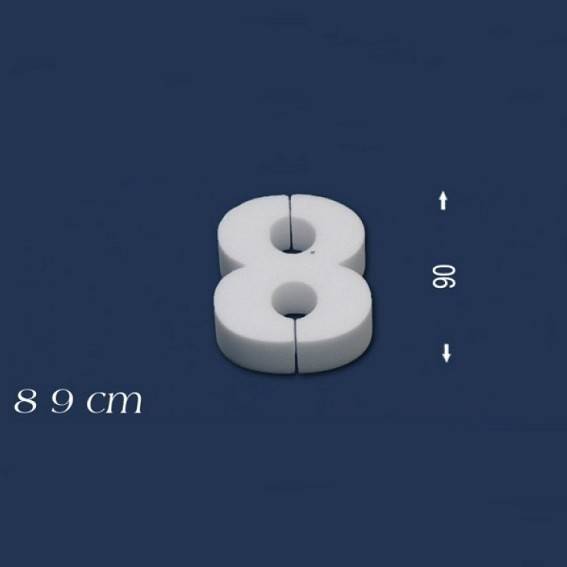 Wiesemann | Deko Zahl "8" | Polystyrol | Höhe: 90 mm | Styropor Zahl | 3D Zahl Wiesemann | Deko Zahl "8" | Polystyrol | Höhe: 90 mm | Styropor Zahl | 3D Zahl