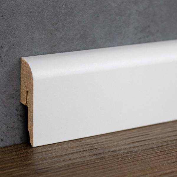 PROVISTON | MDF weiß | 12 x 42 x 2400mm | Sockelleiste abgerundet | folierte Fußleiste | Bodenleiste PROVISTON | MDF weiß | 12 x 42 x 2400mm | Sockelleiste abgerundet | folierte Fußleiste | Bodenleiste