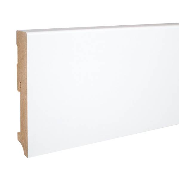 PROVISTON | Eckige Sockelleiste | Edles Design | 19 x 120 x 2400 mm | Weiß foliert | MDF-Fußleiste PROVISTON | Eckige Sockelleiste | Edles Design | 19 x 120 x 2400 mm | Weiß foliert | MDF-Fußleiste