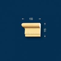 Fassadenstuck / Fassadenelement "FP25-b Endstück links" - beschichtet