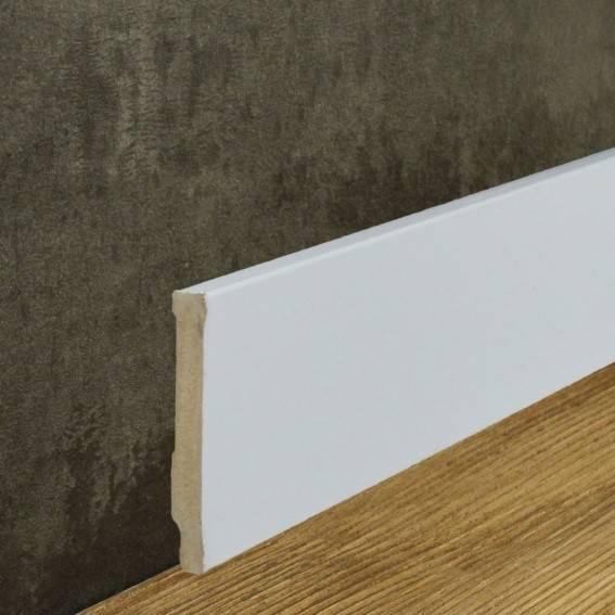 Südbrock | Sockelleiste 721.108 | 10 x 80 mm | MDF-Kern Foliert | Weiß Südbrock | Sockelleiste 721.108 | 10 x 80 mm | MDF-Kern Foliert | Weiß