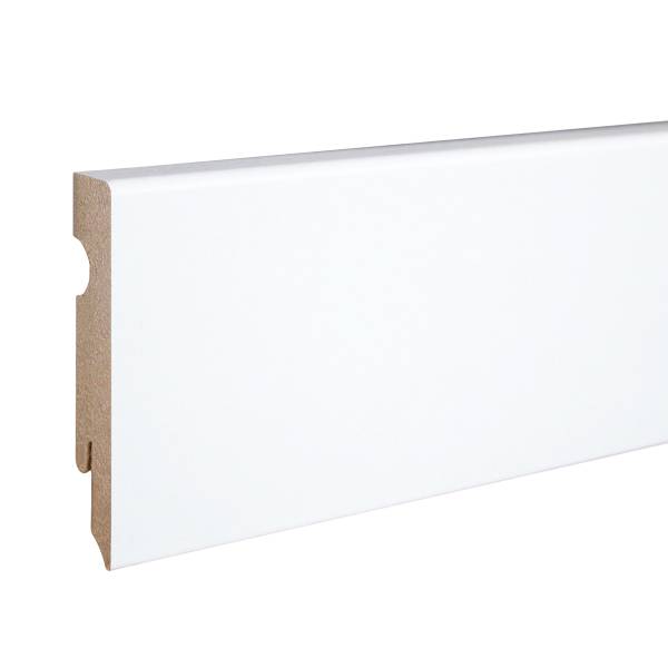 PROVISTON | eckige Sockelleiste | flache Fußleiste | 15 x 80 x 2400 mm | MDF weiß | folierte Leiste PROVISTON | eckige Sockelleiste | flache Fußleiste | 15 x 80 x 2400 mm | MDF weiß | folierte Leiste