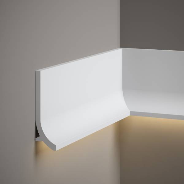 PROVISTON | Sockelleiste "RT011" | 40 x 135 x 2000 mm | Weiß | Fußleiste | Kabelkanal | Hochwertig PROVISTON | Sockelleiste "RT011" | 40 x 135 x 2000 mm | Weiß | Fußleiste | Kabelkanal | Hochwertig