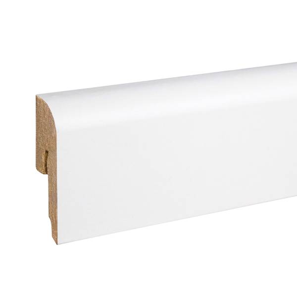 PROVISTON | MDF weiß | 12 x 42 x 2400mm | Sockelleiste abgerundet | folierte Fußleiste | Bodenleiste PROVISTON | MDF weiß | 12 x 42 x 2400mm | Sockelleiste abgerundet | folierte Fußleiste | Bodenleiste