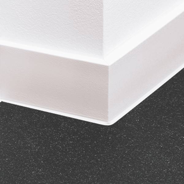 Außenwinkel | PVC | Sockelleiste | Velletri | 80 x 17 mm | durchgefärbte Weichlippe | weiß Außenwinkel | PVC | Sockelleiste | Velletri | 80 x 17 mm | durchgefärbte Weichlippe | weiß