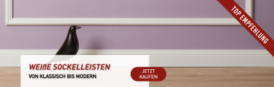 Weiße Sockelleisten