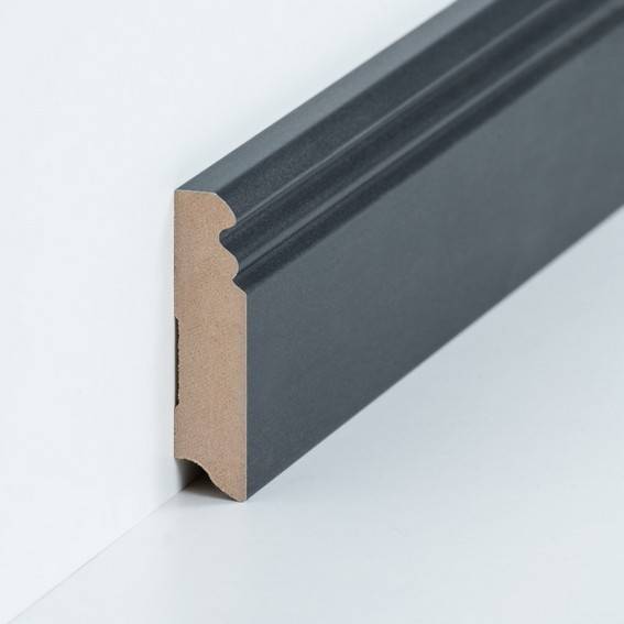 Fußleisten / Sockelleisten "Essen" (Berliner Profil / MDF foliert / 719.8.45) - Farbe: Stahl dunkel (De2fault) Fußleisten / Sockelleisten "Essen" (Berliner Profil / MDF foliert / 719.8.45) - Farbe: Stahl dunkel (De2fault)