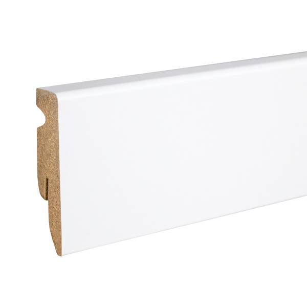 PROVISTON | eckige Sockelleiste | 15 x 58 x 2400 mm | weiß foliert | MDF Bodenleiste | Fußleiste PROVISTON | eckige Sockelleiste | 15 x 58 x 2400 mm | weiß foliert | MDF Bodenleiste | Fußleiste