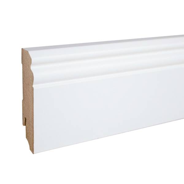 PROVISTON | Hamburger Profil | MDF-Sockelleiste | 19 x 80 x 2400 mm | Fußleiste weiß foliert PROVISTON | Hamburger Profil | MDF-Sockelleiste | 19 x 80 x 2400 mm | Fußleiste weiß foliert