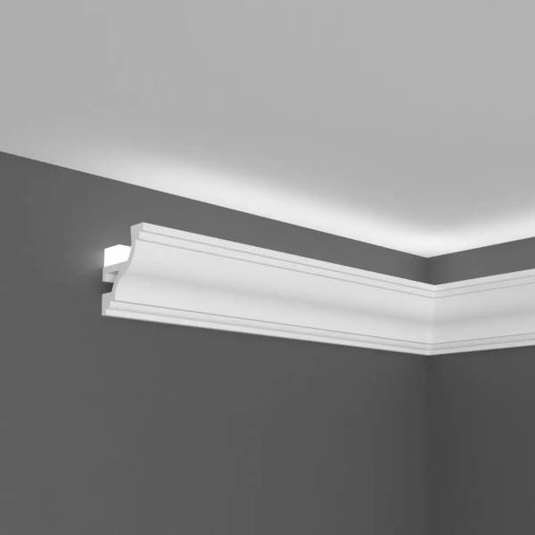 Elite Decor Lichtleiste KH905| Polystyrol 40 x 45 x 2000 mm Weiß Styropor Deckenleiste Elite Decor Lichtleiste KH905| Polystyrol 40 x 45 x 2000 mm Weiß Styropor Deckenleiste