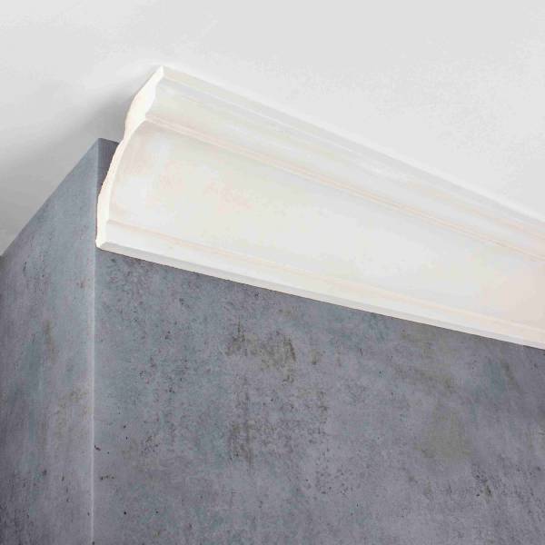 PROVISTON | Gipsleiste "ES-17" | Echter Gipsstuck | 90 x 90 x 1200 mm | Stuckleiste aus Gips PROVISTON | Gipsleiste "ES-17" | Echter Gipsstuck | 90 x 90 x 1200 mm | Stuckleiste aus Gips