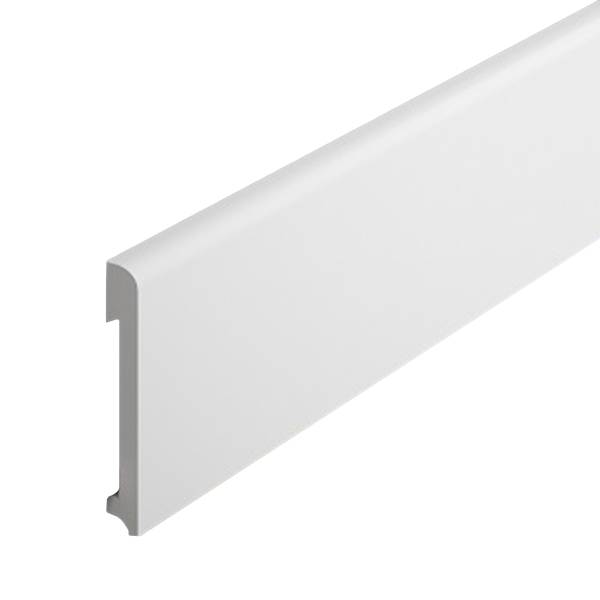PROVISTON | Sockelleiste "NE234P" | 14 x 78 x 2000 mm | Satin Weiß | Fußleiste | Mit Kabelkanal PROVISTON | Sockelleiste "NE234P" | 14 x 78 x 2000 mm | Satin Weiß | Fußleiste | Mit Kabelkanal