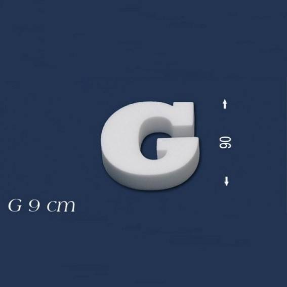 Wiesemann | Deko Buchstabe "G" | Polystyrol | Höhe: 90 mm | Styropor Buchstabe | 3D Buchstabe Wiesemann | Deko Buchstabe "G" | Polystyrol | Höhe: 90 mm | Styropor Buchstabe | 3D Buchstabe
