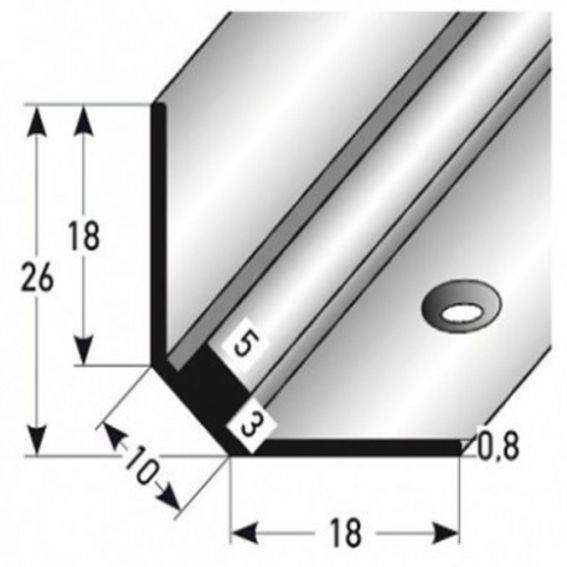 Auer | Treppenkanten- & Winkelprofile Duncan | H 26 mm | B 26 mm | Einfasshöhe 3 mm | Edelstahl Auer | Treppenkanten- & Winkelprofile Duncan | H 26 mm | B 26 mm | Einfasshöhe 3 mm | Edelstahl