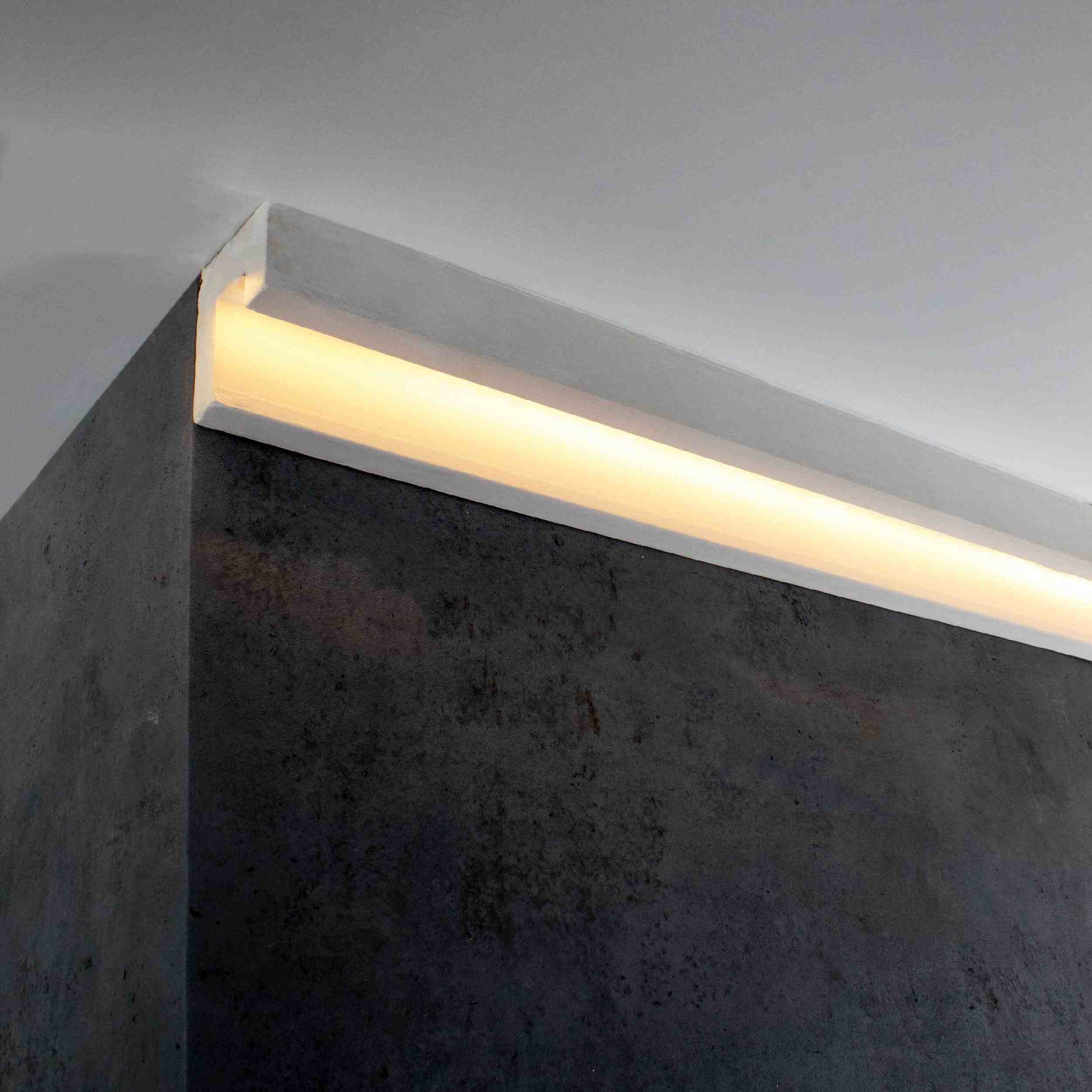 PROVISTON | Gipsleiste &amp;quot;ML-71&amp;quot; | Echter Gipsstuck | 60 x 62 x 1000 mm ...