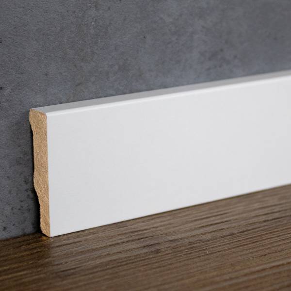 PROVISTON | Sockelleiste | Eckiges Profil | 10 x 40 x 2500 mm | MDF foliert | Weiß | Klassisch PROVISTON | Sockelleiste | Eckiges Profil | 10 x 40 x 2500 mm | MDF foliert | Weiß | Klassisch