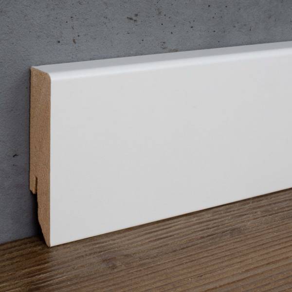 PROVISTON | Fußleiste | MDF Sockelleiste | 16 x 70 x 2400 mm | Weiß Foliert | Eckiges Profil PROVISTON | Fußleiste | MDF Sockelleiste | 16 x 70 x 2400 mm | Weiß Foliert | Eckiges Profil