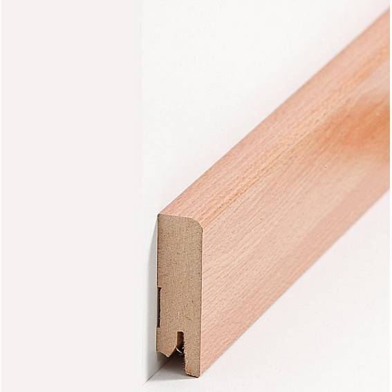 Sockelleisten "Ulm" - Buche dunkel (MDF foliert / 716.72) Sockelleisten "Ulm" - Buche dunkel (MDF foliert / 716.72)