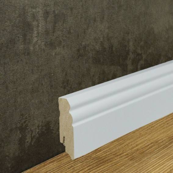 Neuhofer | Sockelleiste "Cambiano" | FU073L | MDF | 18 x 70 x 2400 mm | Weiß | Berliner Profil Neuhofer | Sockelleiste "Cambiano" | FU073L | MDF | 18 x 70 x 2400 mm | Weiß | Berliner Profil