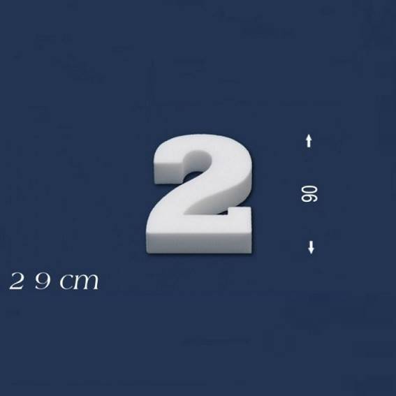Wiesemann | Deko Zahl "2" | Polystyrol | Höhe: 90 mm | Styropor Zahl | 3D Zahl Wiesemann | Deko Zahl "2" | Polystyrol | Höhe: 90 mm | Styropor Zahl | 3D Zahl