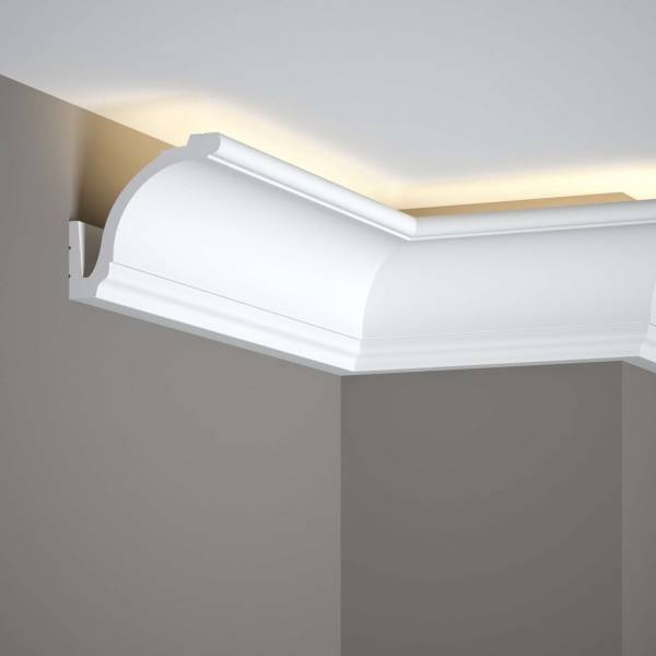 PROVISTON | Vorhangleiste "NE161" | 92 x 83 x 2000 mm | Weiß | Stuckleiste | Deckenleiste | Modern PROVISTON | Vorhangleiste "NE161" | 92 x 83 x 2000 mm | Weiß | Stuckleiste | Deckenleiste | Modern