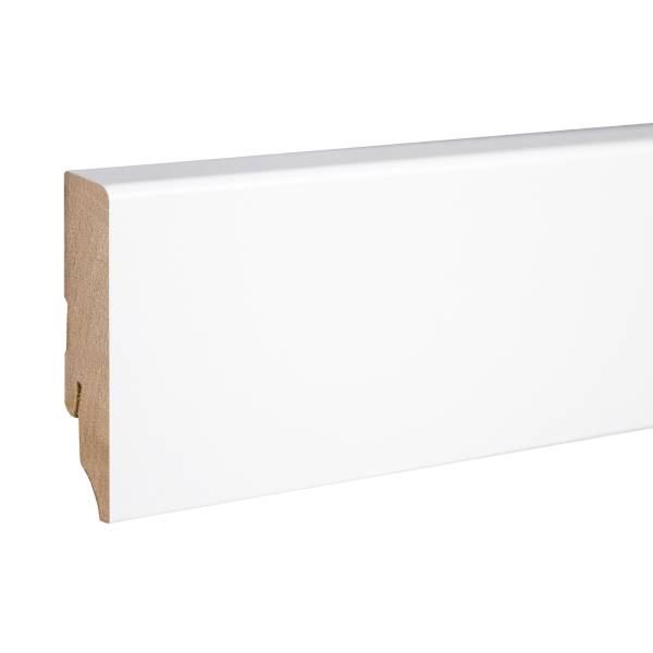 PROVISTON Fußleiste MDF Sockelleiste 19 x 70 x 2400 mm Weiß Foliert Eckiges Profil PROVISTON Fußleiste MDF Sockelleiste 19 x 70 x 2400 mm Weiß Foliert Eckiges Profil
