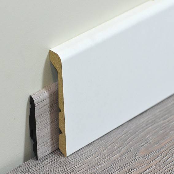 Neuhofer | Fliesenabdeckleiste | MDF | 24 x 92 x 2400 mm | Weiß | Foliert | Individuell kürzbar Neuhofer | Fliesenabdeckleiste | MDF | 24 x 92 x 2400 mm | Weiß | Foliert | Individuell kürzbar