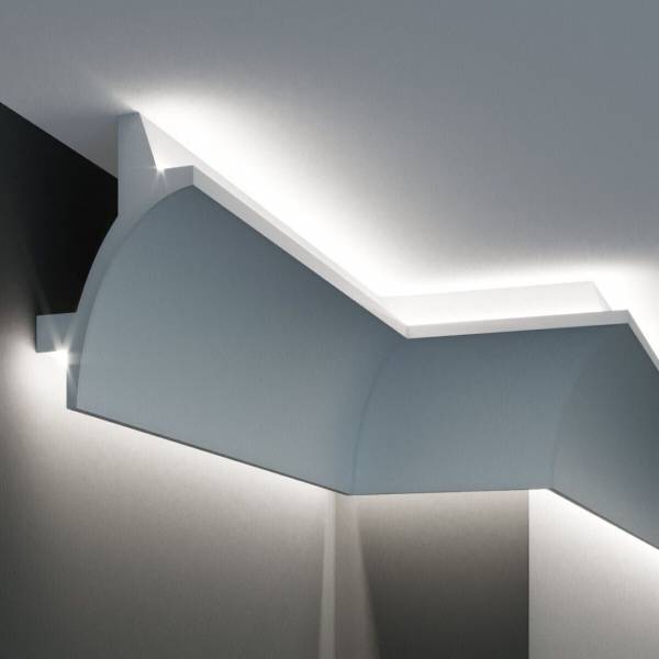 Elite Decor | Lichtleiste KF706| Polystyrol | 115 x 115 x 2000 mm | Weiß | Styropor Deckenleiste Elite Decor | Lichtleiste KF706| Polystyrol | 115 x 115 x 2000 mm | Weiß | Styropor Deckenleiste