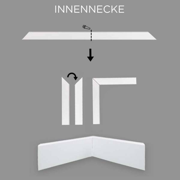 PROVISTON | Innen- oder Außenwinkel | Renovierungsleiste | 92 x 24mm | MDF | kürzbar auf 3 Höhen PROVISTON | Innen- oder Außenwinkel | Renovierungsleiste | 92 x 24mm | MDF | kürzbar auf 3 Höhen