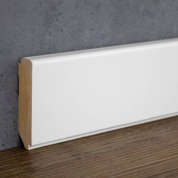 PROVISTON | eckige Fußleiste | 16 x 58 x 2500 mm | MDF foliert | weiß | Klick-Sockelleiste PROVISTON | eckige Fußleiste | 16 x 58 x 2500 mm | MDF foliert | weiß | Klick-Sockelleiste