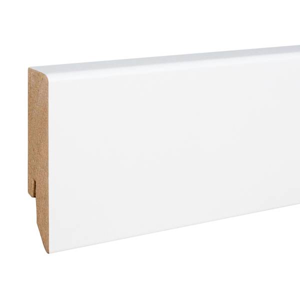 PROVISTON Fußleiste MDF Sockelleiste 16 x 70 x 2400 mm Weiß Foliert Eckiges Profil PROVISTON Fußleiste MDF Sockelleiste 16 x 70 x 2400 mm Weiß Foliert Eckiges Profil