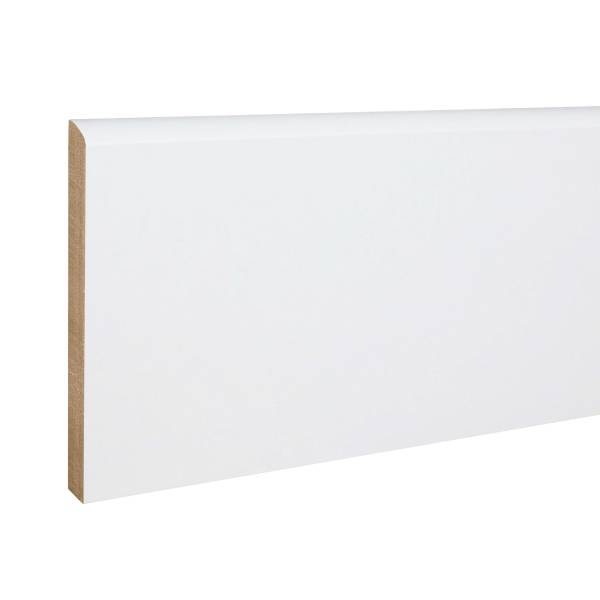 PROVISTON Fußleiste MDF Sockelleiste 10 x 100 x 2000 mm Weiß Foliert Abgerundet PROVISTON Fußleiste MDF Sockelleiste 10 x 100 x 2000 mm Weiß Foliert Abgerundet