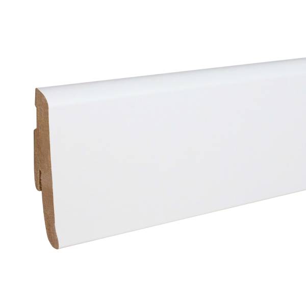 PROVISTON Fußleiste MDF Sockelleiste 19 x 58 x 2400 mm Weiß Foliert Abgerundet PROVISTON Fußleiste MDF Sockelleiste 19 x 58 x 2400 mm Weiß Foliert Abgerundet