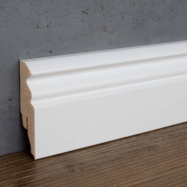 PROVISTON | Fußleiste weiß | 16 x 58 x 2500 mm | Foliert | MDF-Sockelleiste | Hamburger Profil PROVISTON | Fußleiste weiß | 16 x 58 x 2500 mm | Foliert | MDF-Sockelleiste | Hamburger Profil