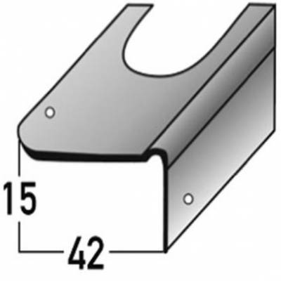 Reparaturwinkel, Sanierung für Betontreppen, verzinkter Stahl 15 mm Nase, inkl. Befestigungszubehör
