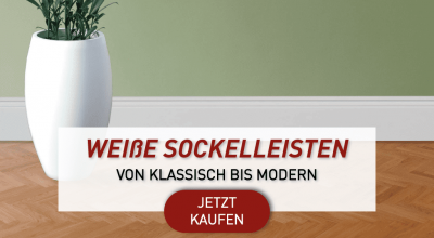 Weiße Sockelleisten