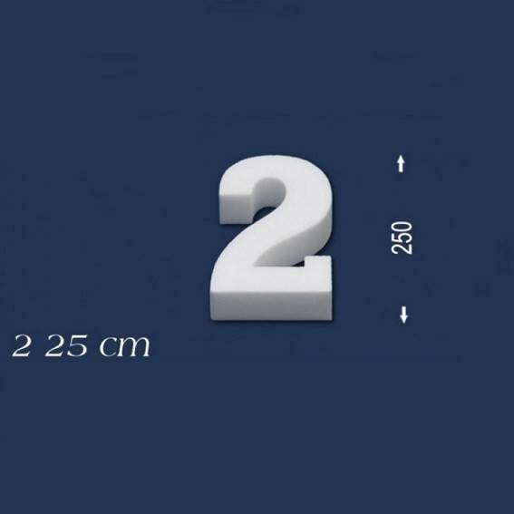 Wiesemann | Deko Zahl "2" | Polystyrol | Höhe: 250 mm | Styropor Zahl | 3D Zahl Wiesemann | Deko Zahl "2" | Polystyrol | Höhe: 250 mm | Styropor Zahl | 3D Zahl