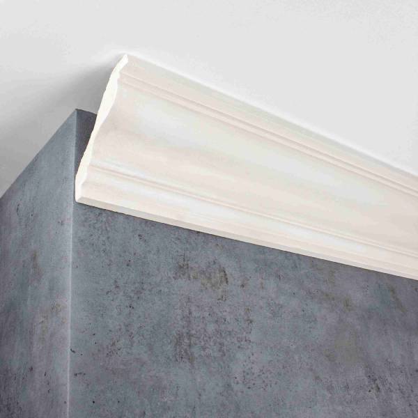 PROVISTON | Gipsleiste "ES-18" | Echter Gipsstuck | 100 x 90 x 1200 mm | Stuckleiste aus Gips PROVISTON | Gipsleiste "ES-18" | Echter Gipsstuck | 100 x 90 x 1200 mm | Stuckleiste aus Gips