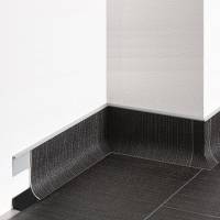 Südbrock | Sockelleiste "Pesaro" | Weich-PVC | 25 x 25 x 2500 mm | Schwarz | Kunststoff Fußleiste