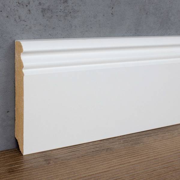 PROVISTON | Sockelleiste | Berliner Profil | 19 x 96 x 2500 mm | MDF folie | Weiß | Hamburger Leiste PROVISTON | Sockelleiste | Berliner Profil | 19 x 96 x 2500 mm | MDF folie | Weiß | Hamburger Leiste