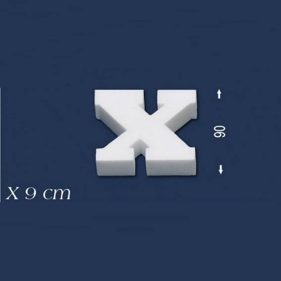 Wiesemann | Deko Buchstabe "X" | Polystyrol | Höhe: 90 mm | Styropor Buchstabe | 3D Buchstabe Wiesemann | Deko Buchstabe "X" | Polystyrol | Höhe: 90 mm | Styropor Buchstabe | 3D Buchstabe
