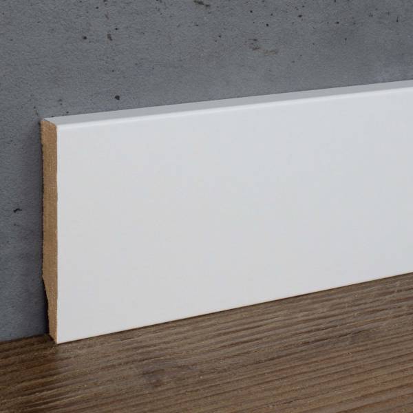 PROVISTON | Sockelleiste | Abgerundetes Profil | 10 x 58 x 2500 mm | MDF foliert | Weiß | Modern PROVISTON | Sockelleiste | Abgerundetes Profil | 10 x 58 x 2500 mm | MDF foliert | Weiß | Modern