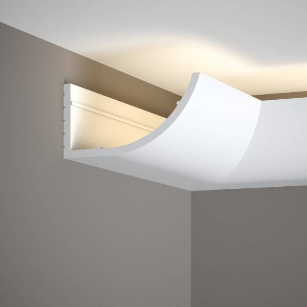 PROVISTON | LED Lichtleiste "NE362" | 86 x 172 x 2000 mm | Weiß | Deckenleiste | Stuckleiste PROVISTON | LED Lichtleiste "NE362" | 86 x 172 x 2000 mm | Weiß | Deckenleiste | Stuckleiste