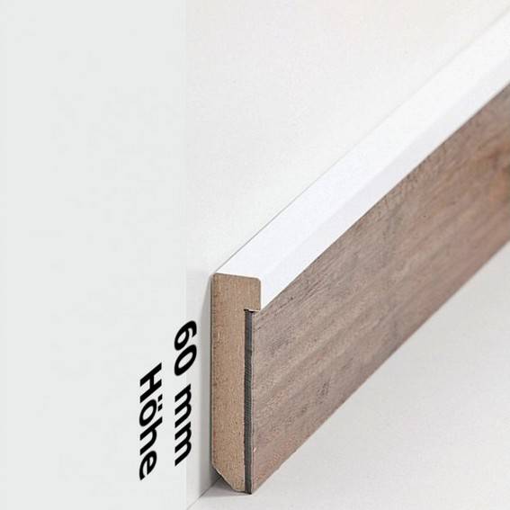 Design Fußleiste für Vinylboden "Frankfurt" - weiß - 6 mm Höhe (MDF foliert - 725.5131) (Default) Design Fußleiste für Vinylboden "Frankfurt" - weiß - 6 mm Höhe (MDF foliert - 725.5131) (Default)