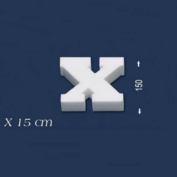 Wiesemann | Deko Buchstabe "X" | Polystyrol | Höhe: 150 mm | Styropor Buchstabe | 3D Buchstabe Wiesemann | Deko Buchstabe "X" | Polystyrol | Höhe: 150 mm | Styropor Buchstabe | 3D Buchstabe