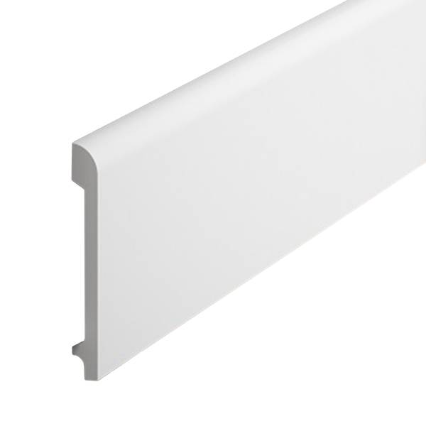 PROVISTON | Sockelleiste "NE236P" | 13 x 99 x 2000 mm | Satin Weiß | Fußleiste | Mit Kabelkanal PROVISTON | Sockelleiste "NE236P" | 13 x 99 x 2000 mm | Satin Weiß | Fußleiste | Mit Kabelkanal